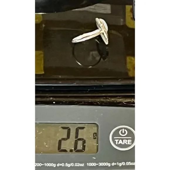 Vintage Navajo Sterling Silver Turquoise Ring Size 8 Native American- Signed - Picture 12 of 12